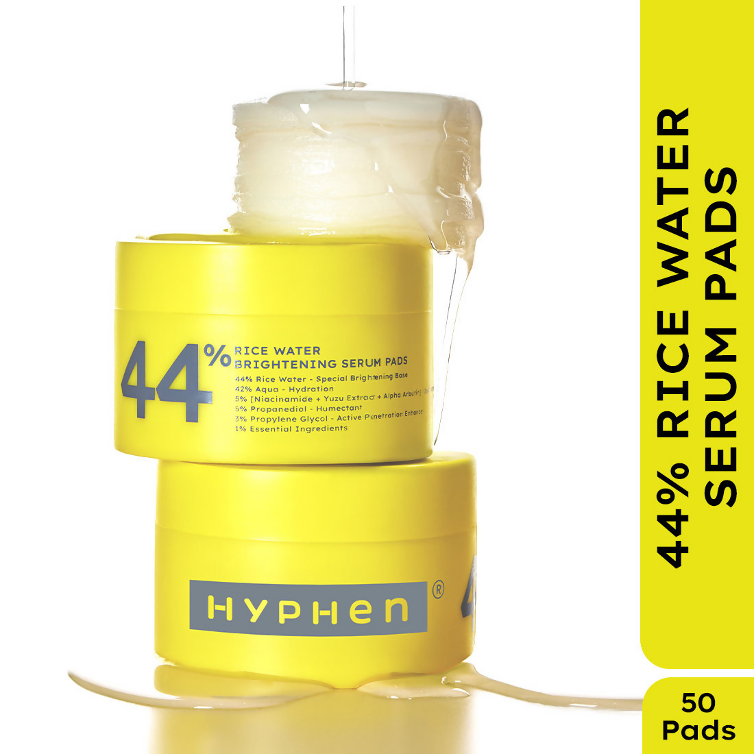Hyphen By Kriti Sanon 44% Rice Water Brightening Serum Pads (50pcs) | Grocsy
