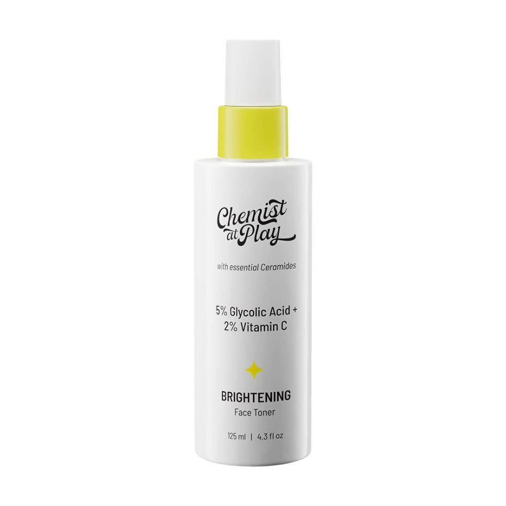 Chemist At Play Brightening Face Toner with Glycolic Acid + Vitamin C For Exfoliates & Brightens Skin Men & Women | Grocsy