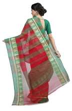 Exclusive Collection Red 100% Pure Cotton Tant Saree | Grocsy