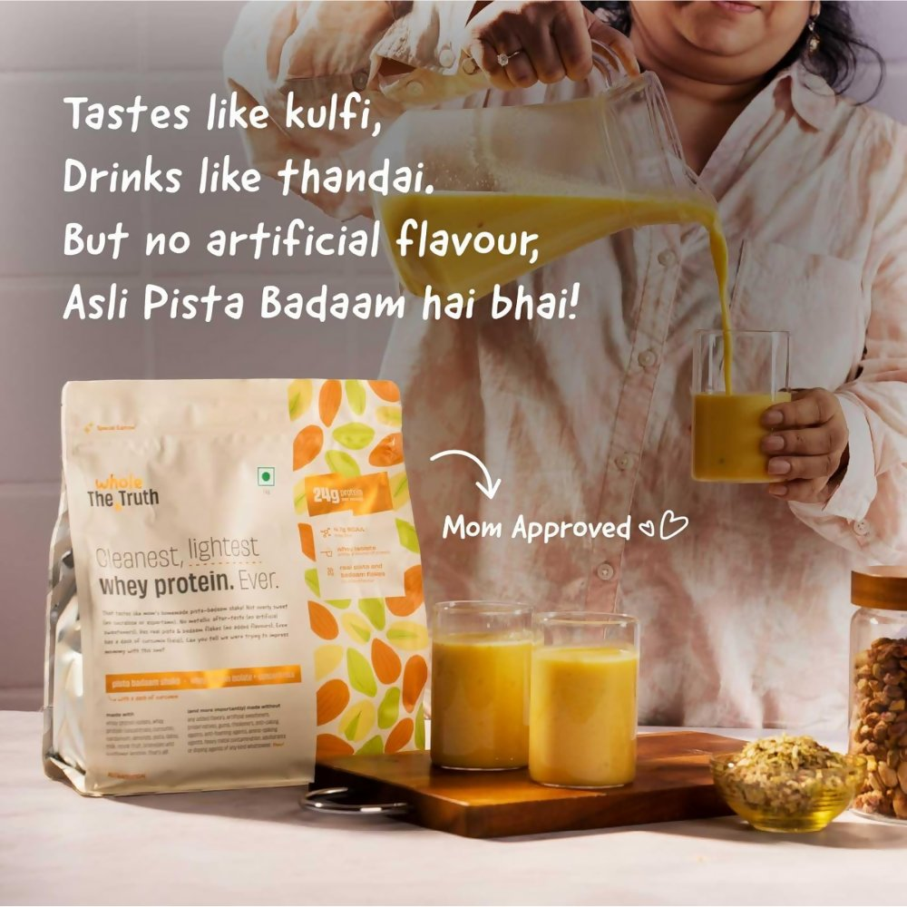 The Whole Truth Whey Protein Isolate+Concentrate - Pista Badaam Shake | Grocsy