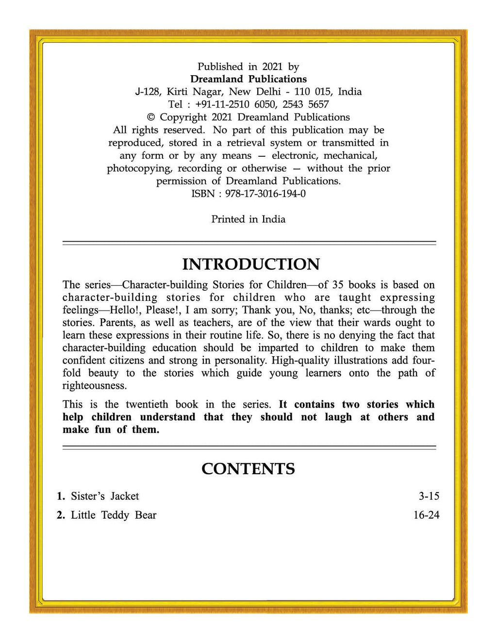 Dreamland Publications Character Building - Why Tease ? : Children Story books Book | Grocsy