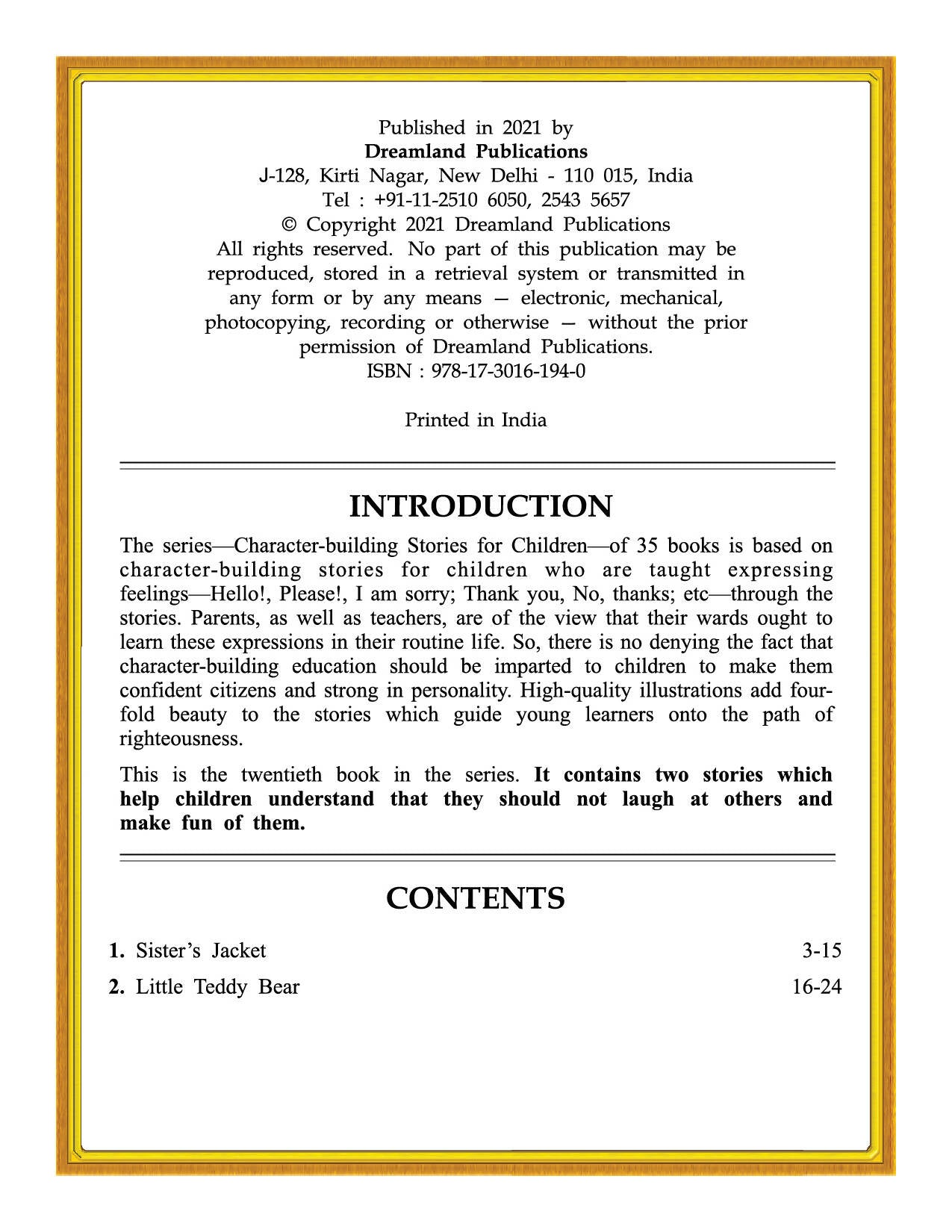 Dreamland Publications Character Building - Why Tease ? : Children Story books Book | Grocsy