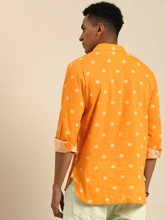 Mustard Men Pure Cotton Relaxed Opaque Printed Casual Shirt - Mahotsav | Grocsy