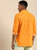 Mustard Men Pure Cotton Relaxed Opaque Printed Casual Shirt - Mahotsav | Grocsy