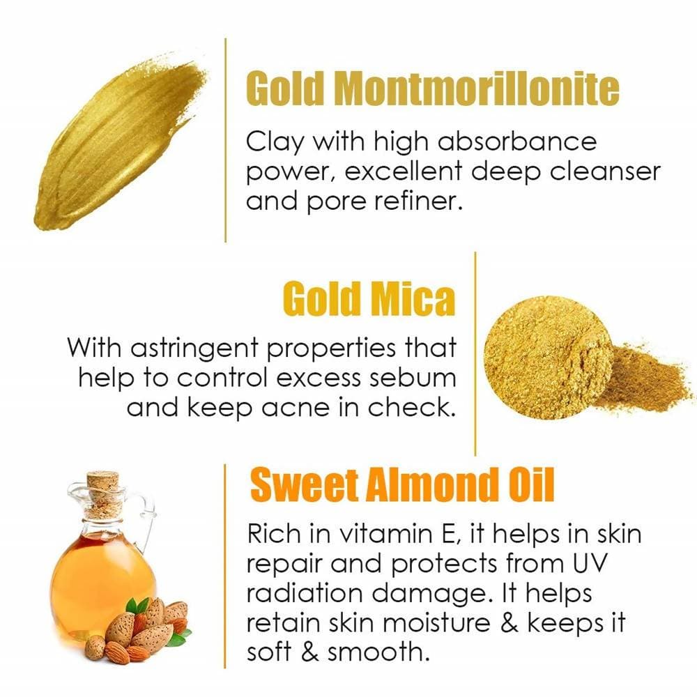Wow Skin Science Gold Clay Face Mask | Grocsy