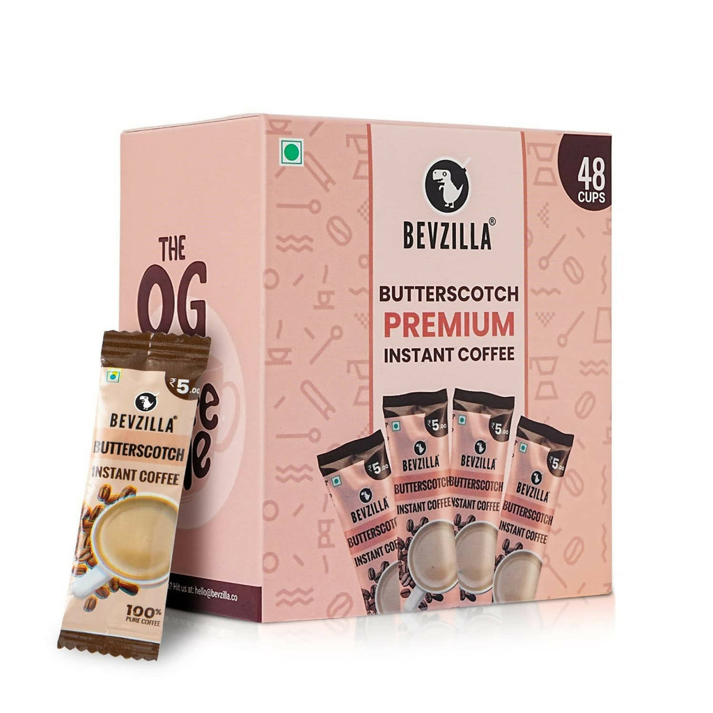 Bevzilla Instant Coffee Powder Sachets (Butterscotch) | Grocsy