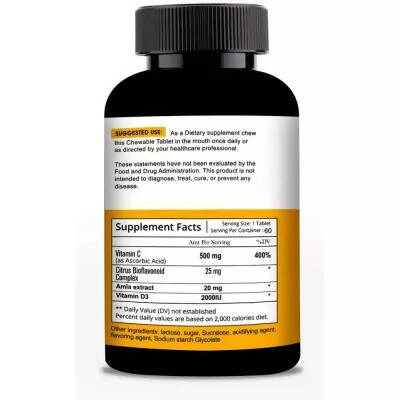 Nutracology Vitamin C 500mg Immunity Booster, Glowing Skin Tablets | Grocsy