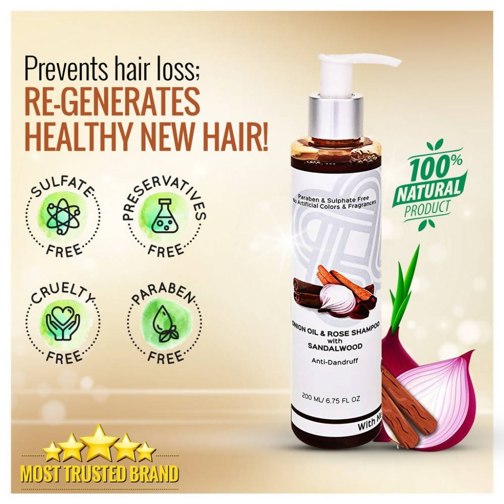 Teal and Terra Onion Oil & Rose Shampoo With Sandalwood | Grocsy