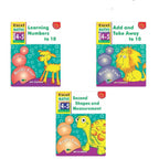 Excel Maths Early Skills Ages 4-5 Year Books for Junior kg| Set of 3| Learn Numbers Add & Take Away, Shapes, Measurement | Grocsy