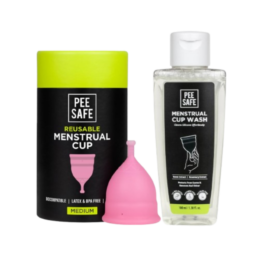 Pee Safe Menstrual Cups For Women With Pouch And Menstrual Cup Wash | Grocsy
