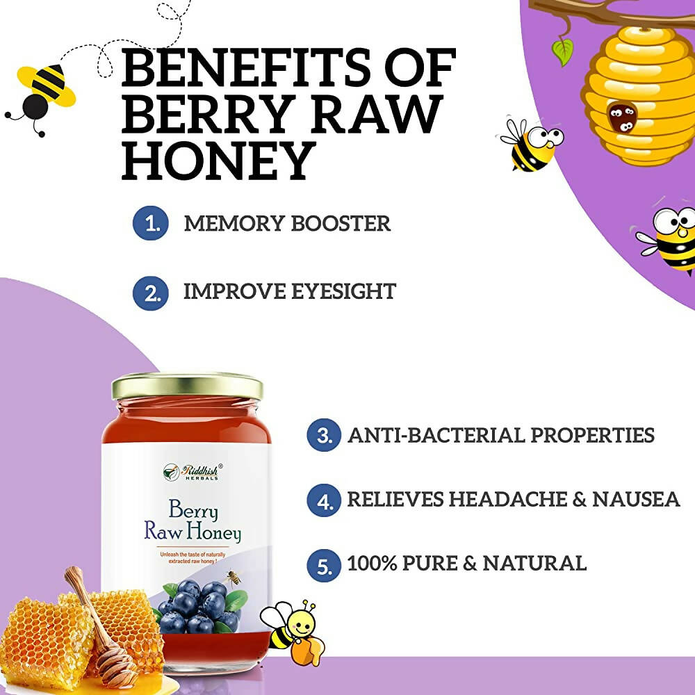 Riddhish Herbals Raw Organic Berry Honey | Grocsy