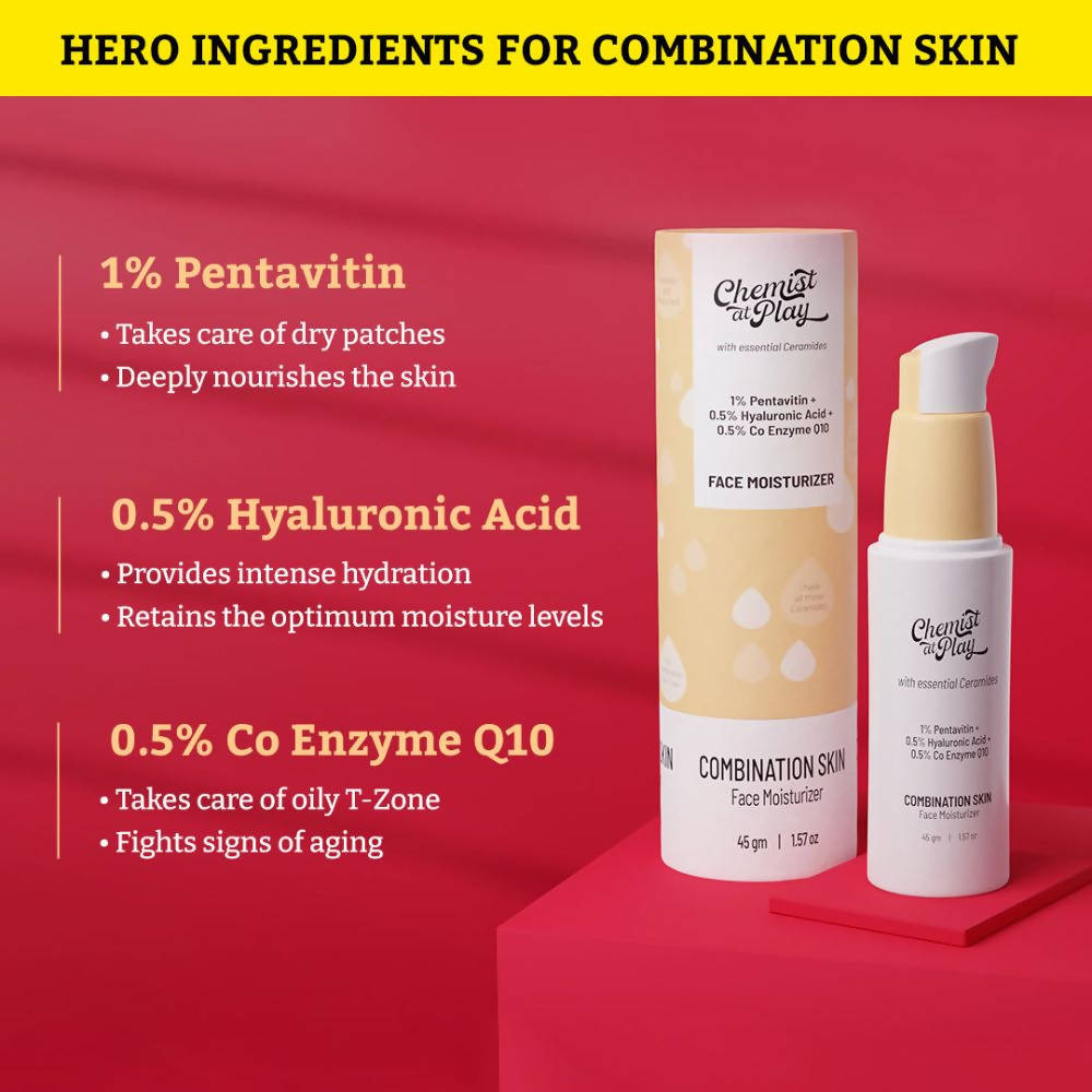 Chemist At Play Combination Skin Face Moisturizer For Hydrate, Protect and Improve Skin Texture | Grocsy