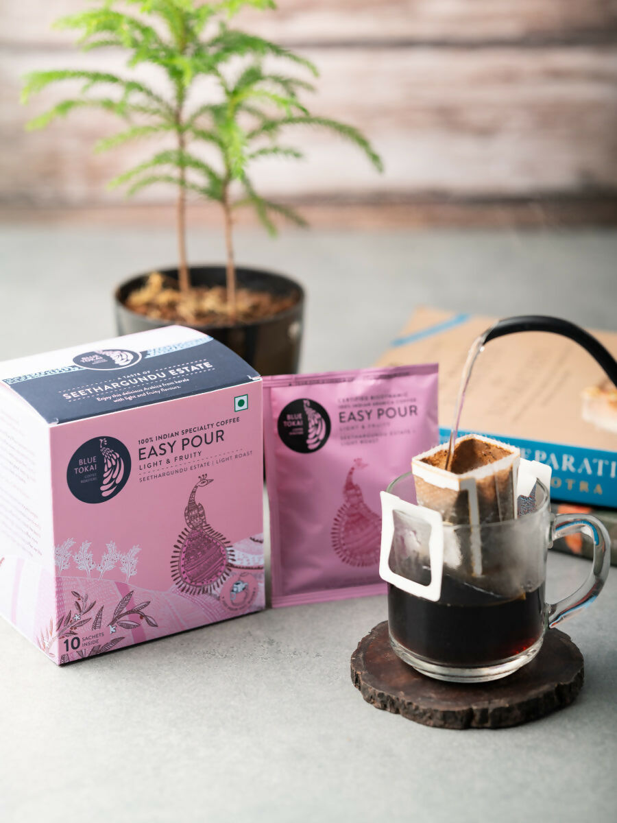 Blue Tokai Seethargundu Estate Light Roast Easy Pour Sachets | Grocsy