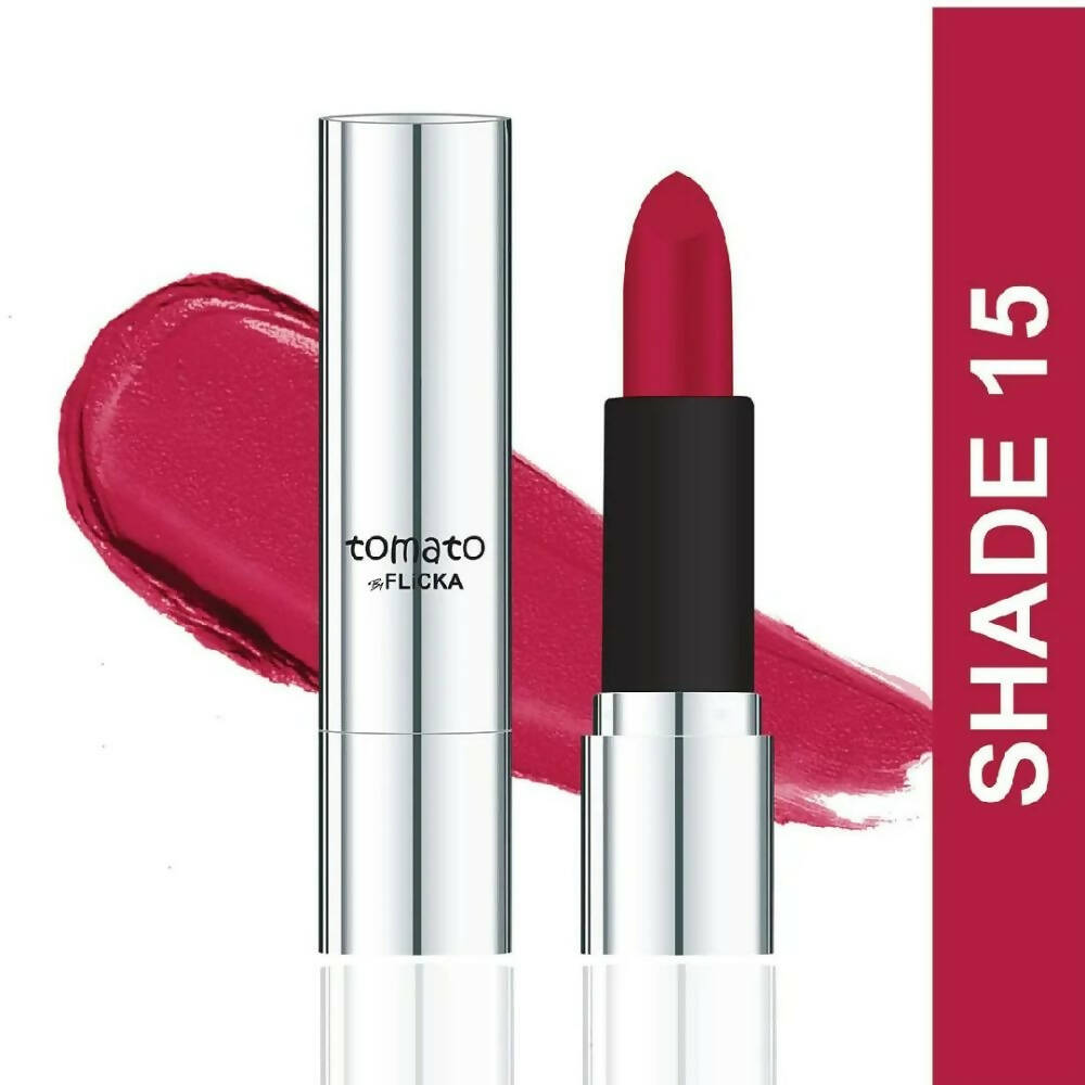 Flicka Tomato Pink Matte Finish Lipstick Shade 15 | Grocsy