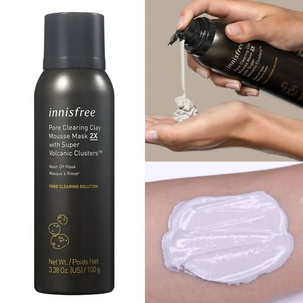 Innisfree Super Volcanic Clay Mousse Mask 2X | Grocsy