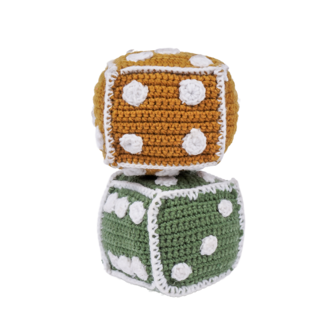 Nesta Toys Handmade Crochet Dice (7cm), Math Learning Toy, Educational Toy for Babies & Kids | Grocsy