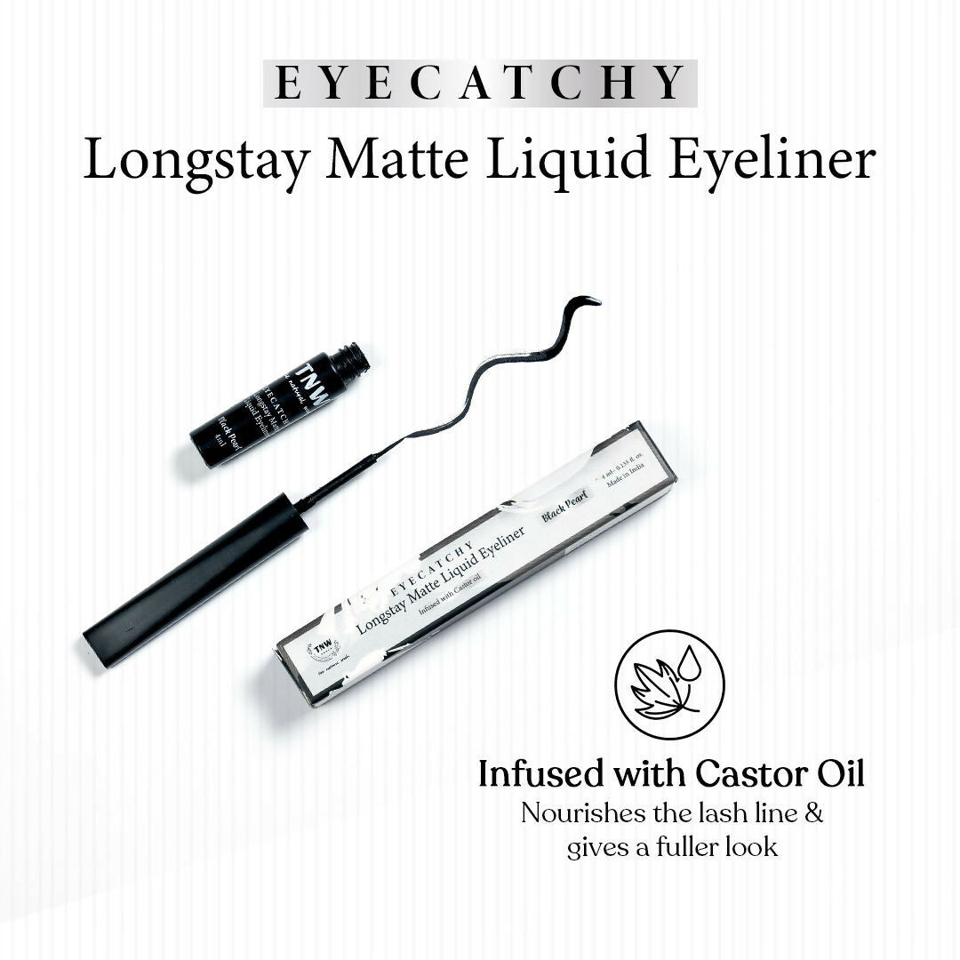 The Natural Wash Eyecatchy Longstay Matte Liquid Eyeliner - Black Pearl | Grocsy