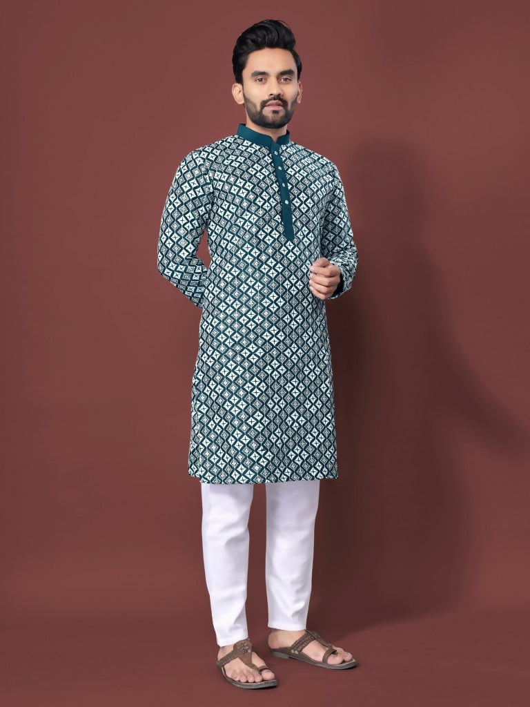 Traditional Readymade Kurta Pajama for Men by Infinity Export | Grocsy