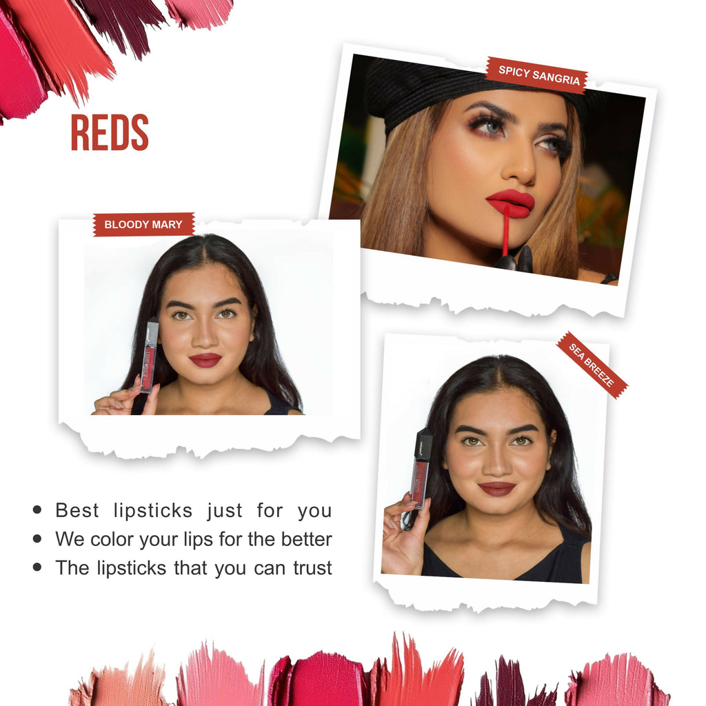 Love Earth Liquid Mousse Matte Lipstick - Reds | Grocsy