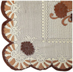 Kuber Industries Center 4 Seater Table Cover - Brown | Grocsy