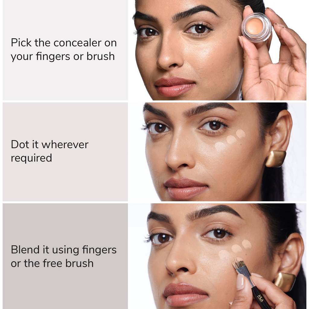 Mila Beaute Conceal It Pot Concealer Creamy Matte Finish with SPF 15 - Green Corrector | Grocsy