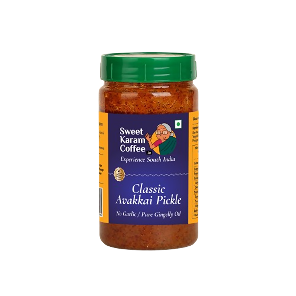 Sweet Karam Coffee Classic Avakkai Pickle (No Garlic Raw Mango Pickle) | Grocsy