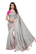Vamika Grey Zoya Silk Stone Work Saree | Grocsy