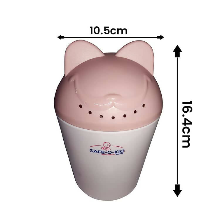 Safe-O-Kid Hair Washing Mug, Baby Shampoo Cup, Baby Shower, Baby Bath Rainer, Pink | Grocsy