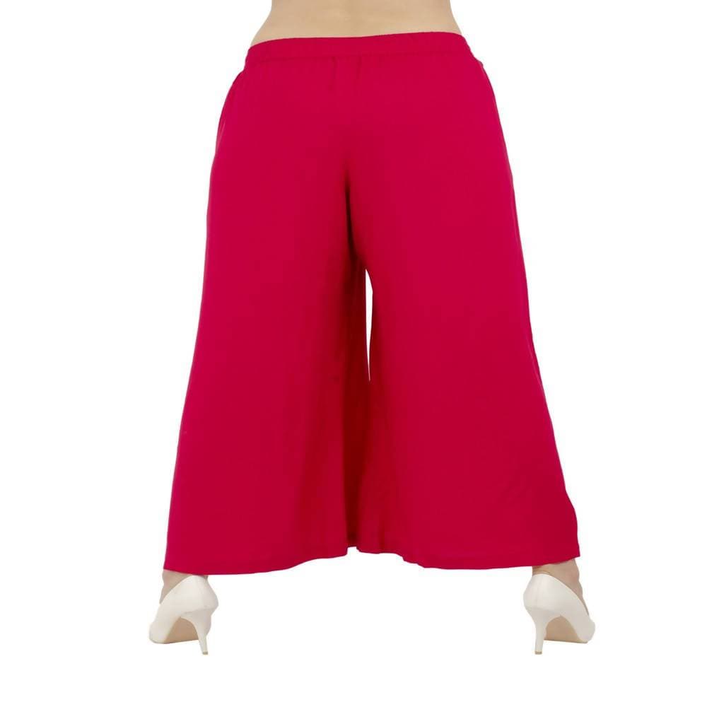 Lagi Women's Pink Solid Palazzo (PLZ03G) | Grocsy