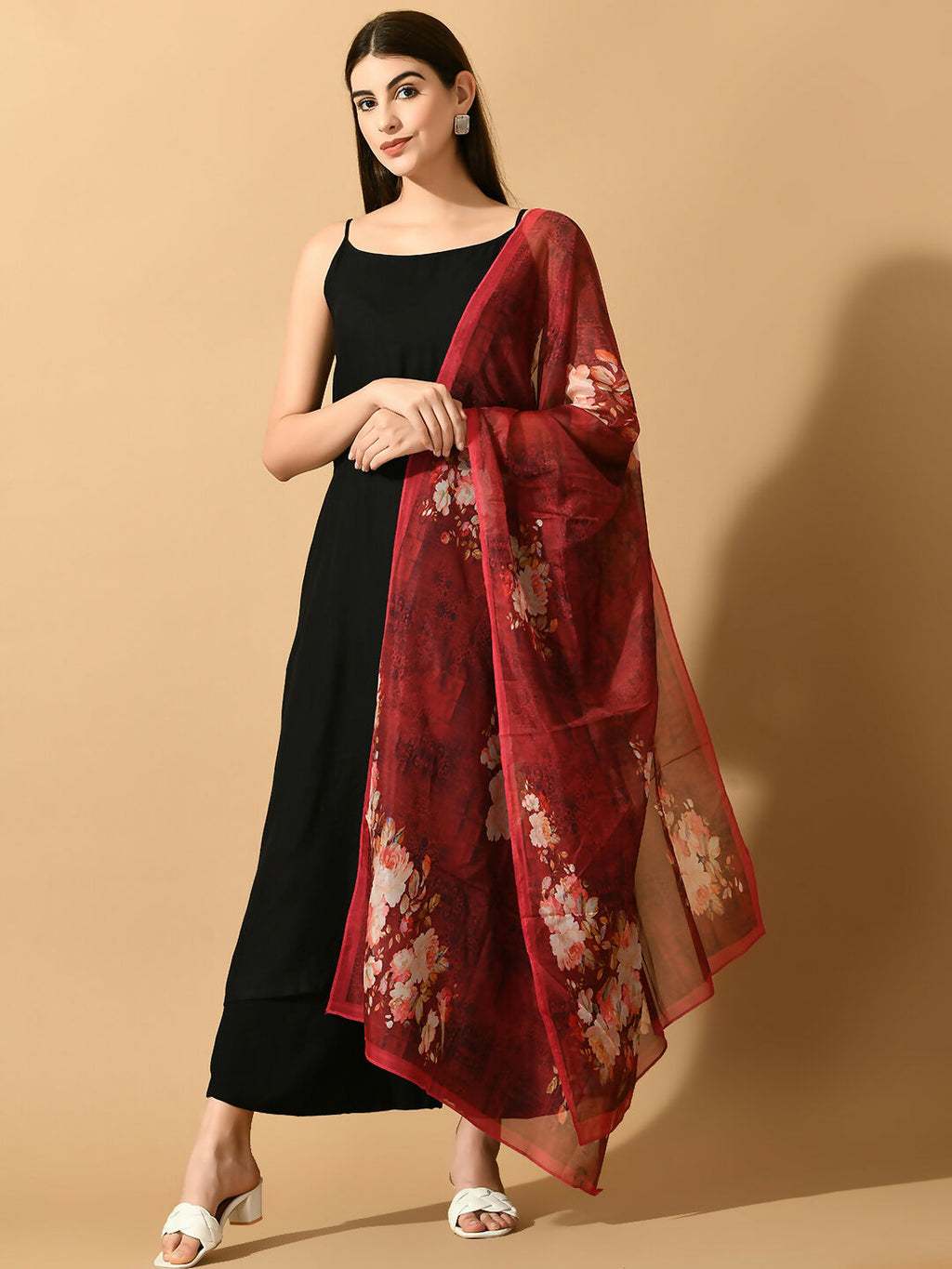 Myshka Women's Black Solid Party Kurta Sets | Grocsy