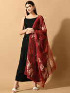 Myshka Women's Black Solid Party Kurta Sets | Grocsy