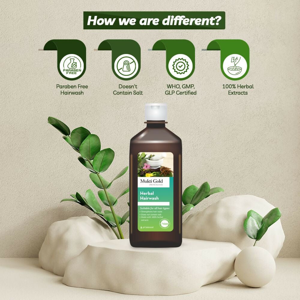 Axiom Mukti Gold Herbal Hair Wash (Flip Top) | Grocsy