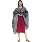 A R Silk Dark Gray Color Silk Pahadi Print Dupattas and Chunnis | Grocsy