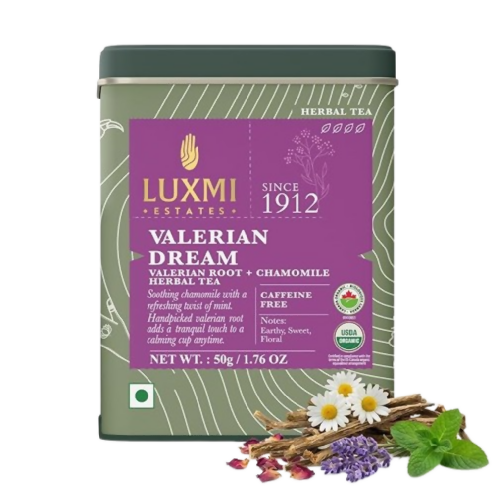 Luxmi Estates Valerian Dream – Organic Sleep Tea | Grocsy
