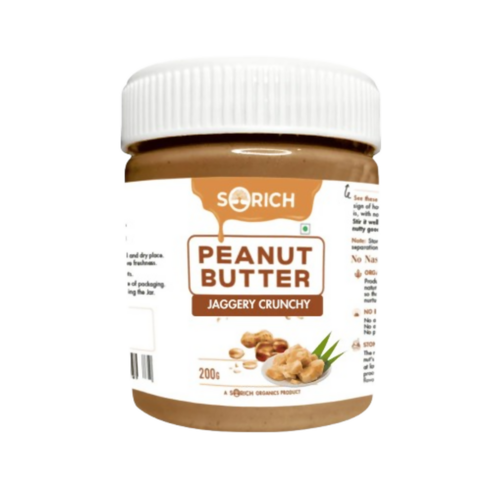 Sorich Organics Peanut Butter Jaggery Crunchy | Grocsy