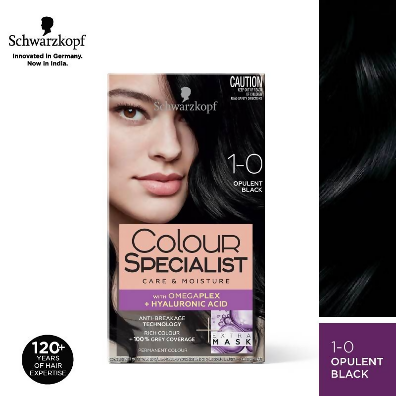 Schwarzkopf Colour Specialist Permanent Hair Colour - 1.0 Opulent Black | Grocsy