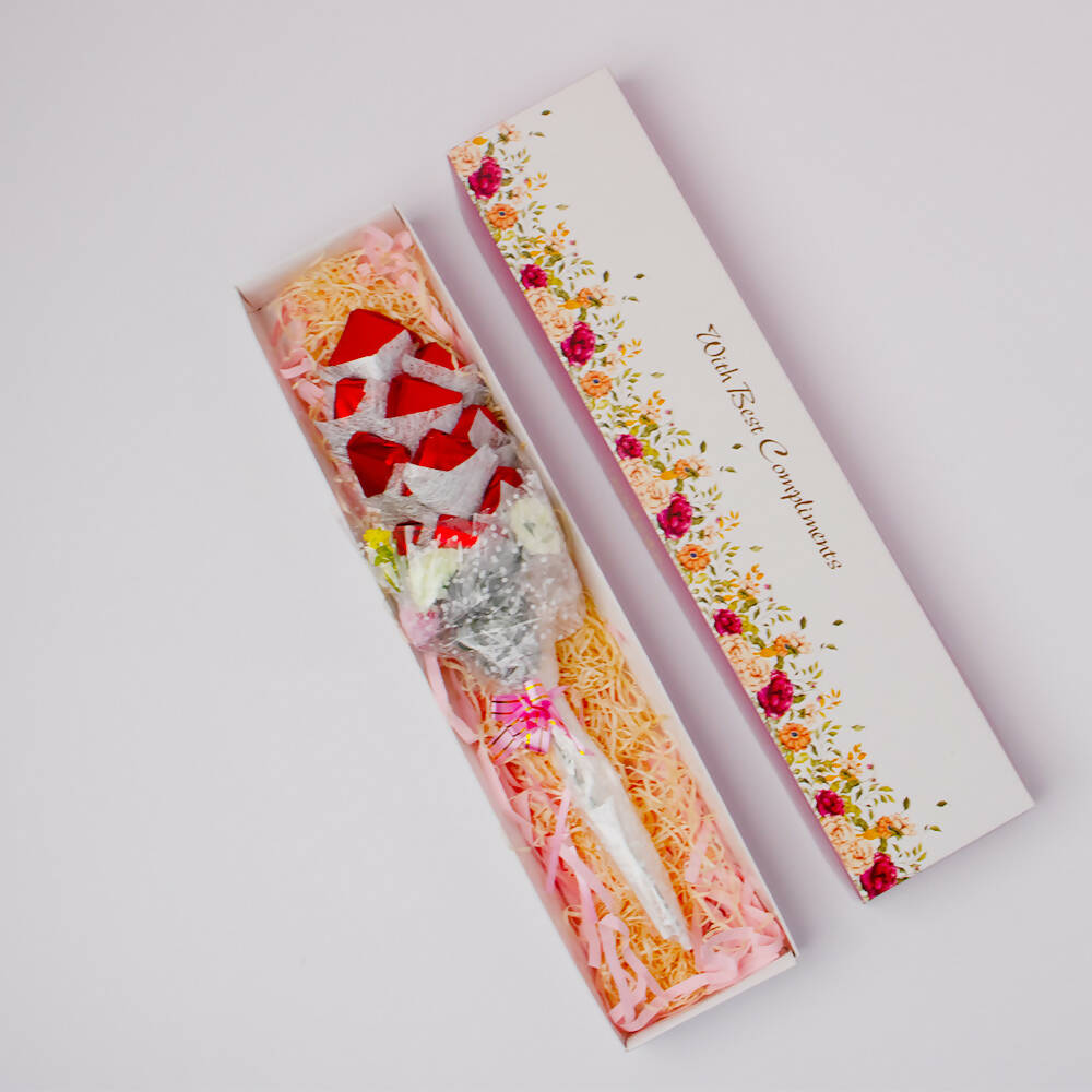 Dibha Ruchoks Valentines Special Square Shape Chocolates Bouquet | Grocsy