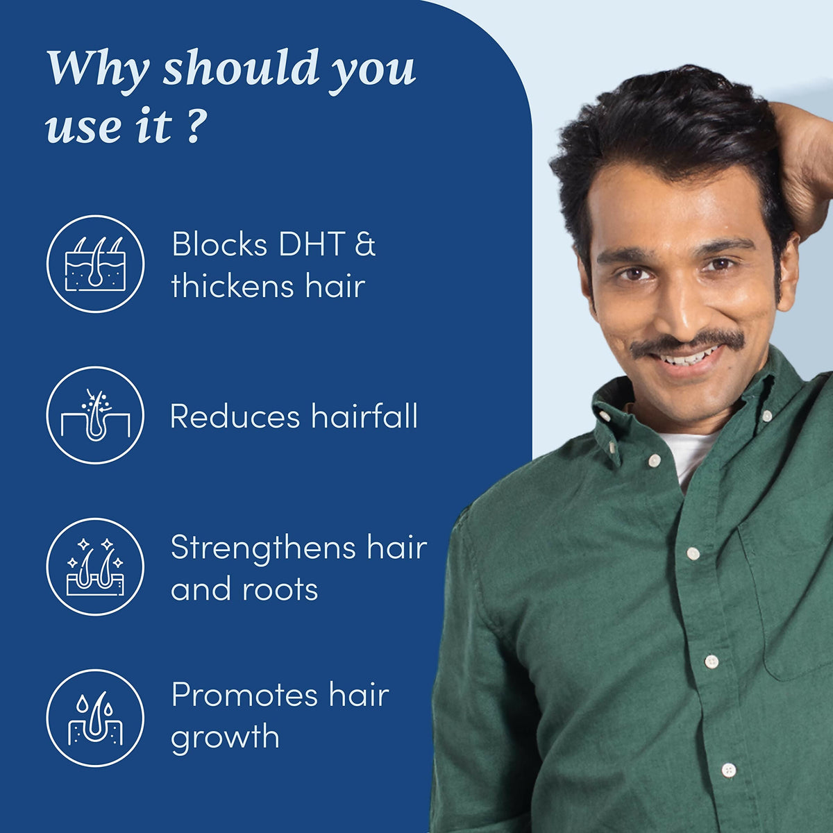Man Matters Hair Growth Combo - Biotin Hair Gummies & Advanced Hair Serum | Grocsy