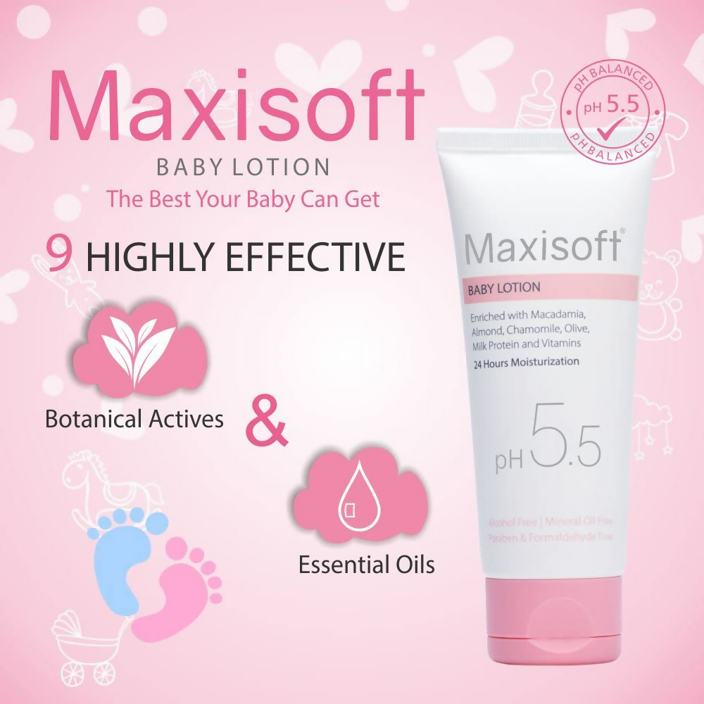 Maxisoft Baby Lotion For Moisturizing Soft & Dry Skin For Kids | Grocsy