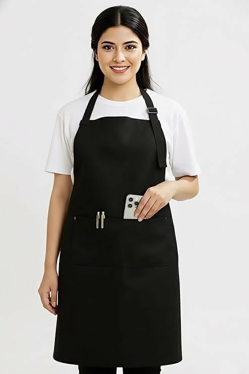 Horseyaart Professional Waterproof Apron For Kitchen/Chef-Black | Grocsy