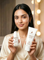 Flawora Set of Golden Glow Face Wash and 24k Golden Glow Face Serum | Grocsy