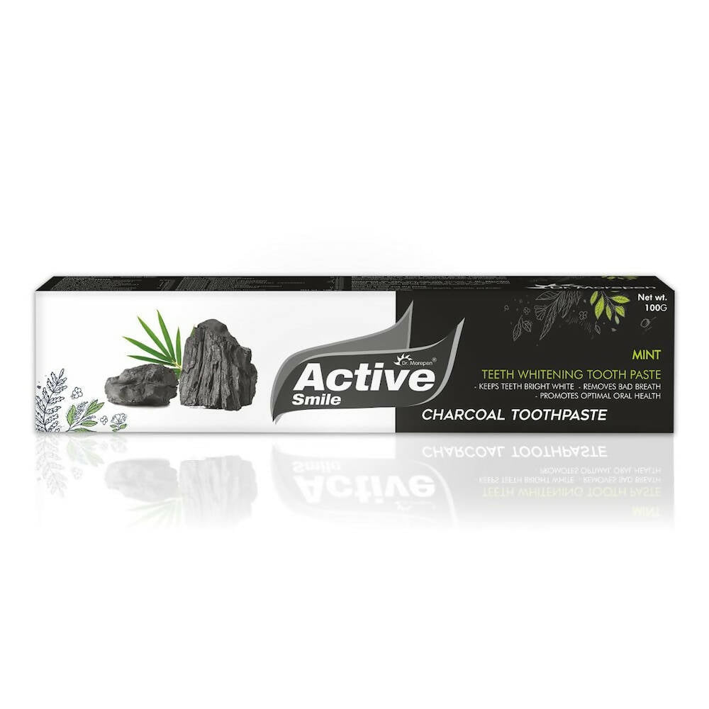 Dr. Morepen Active Smile Charcoal Toothpaste for Teeth Whitening & Bad Breath Removal | Grocsy
