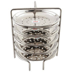 Jain Stainless Steel Idiappam Stand 5 Plates - Silver | Grocsy