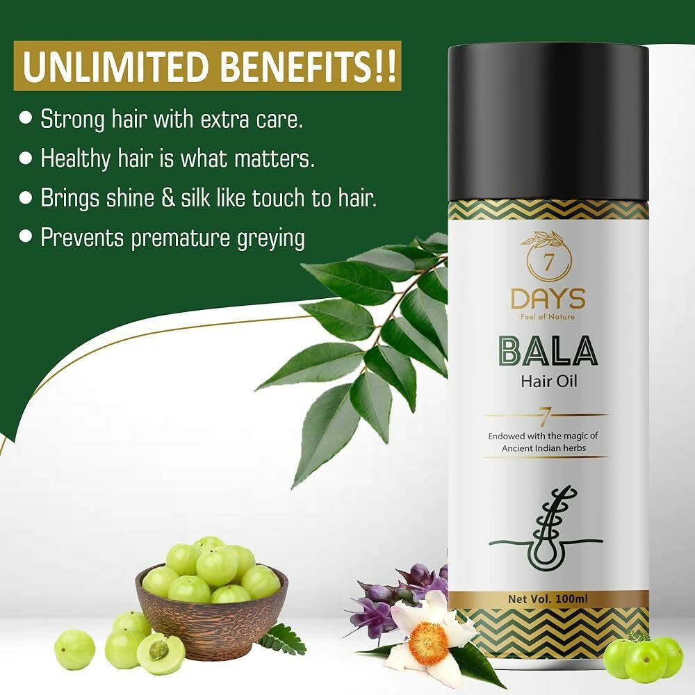 7 Days Bala Hair Oil For Promotes Hair Growth | Grocsy