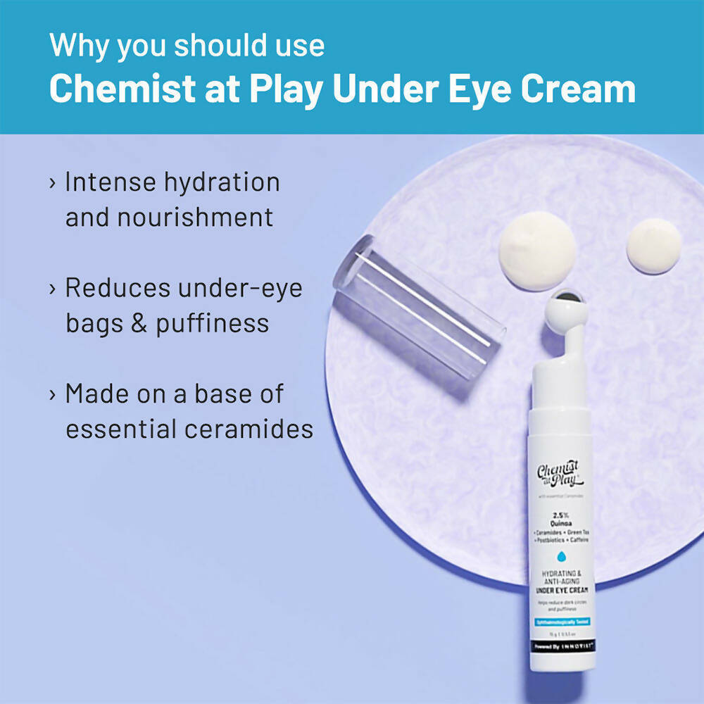Chemist At Play Hydrating & Anti-Aging Under Eye Cream For Dark Circles Removal & Wrinkles | Grocsy