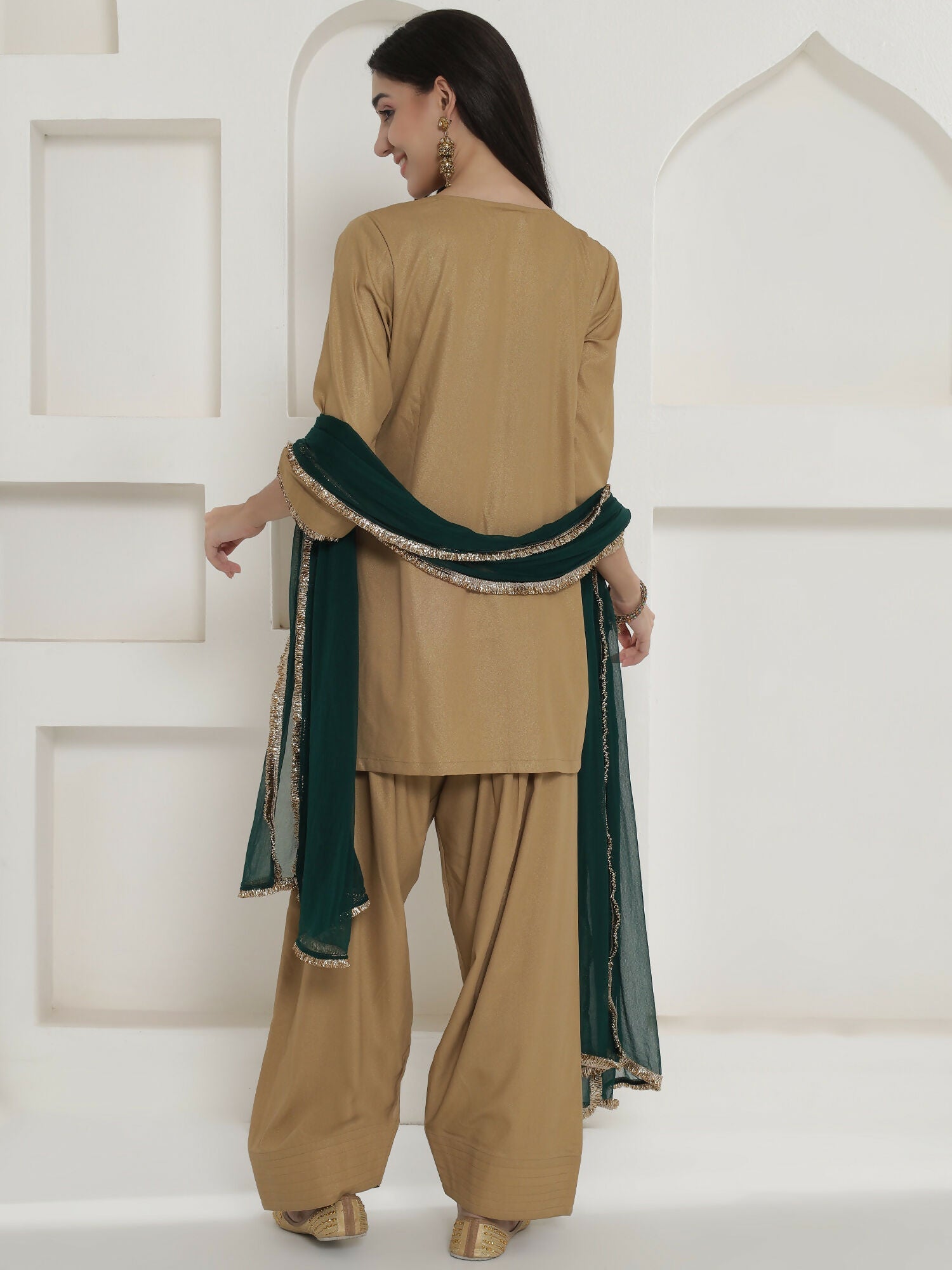 Joban Fashion Golden Farshi Salwaar Suit Set | Grocsy