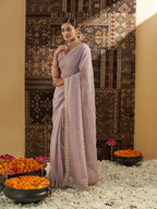 kasee Embellished Embroidered Pure Silk Saree | Grocsy