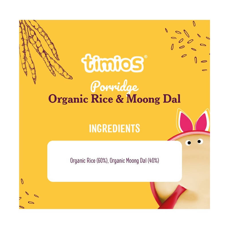 Timios Organic Rice Moong Dal Porridge | Grocsy