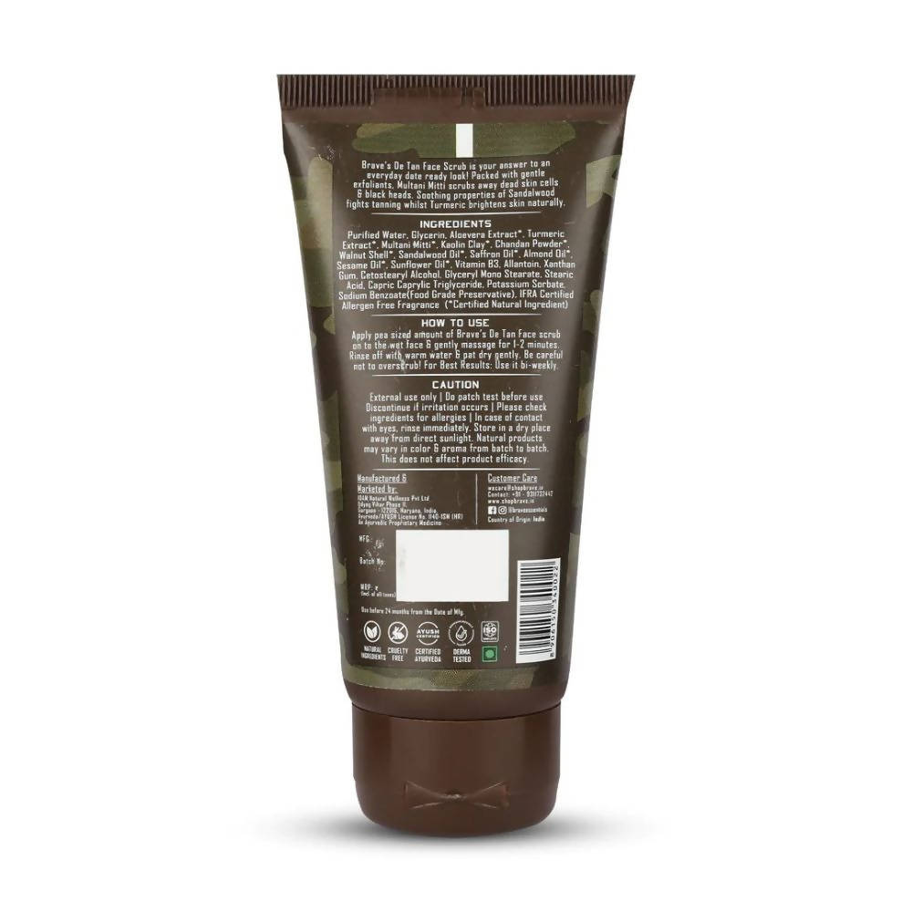 Brave Essentials De-Tan Face Scrub | Grocsy