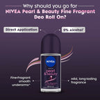 Nivea Deodorant Roll On Pearl & Beauty Fine Fragrance For Women | Grocsy